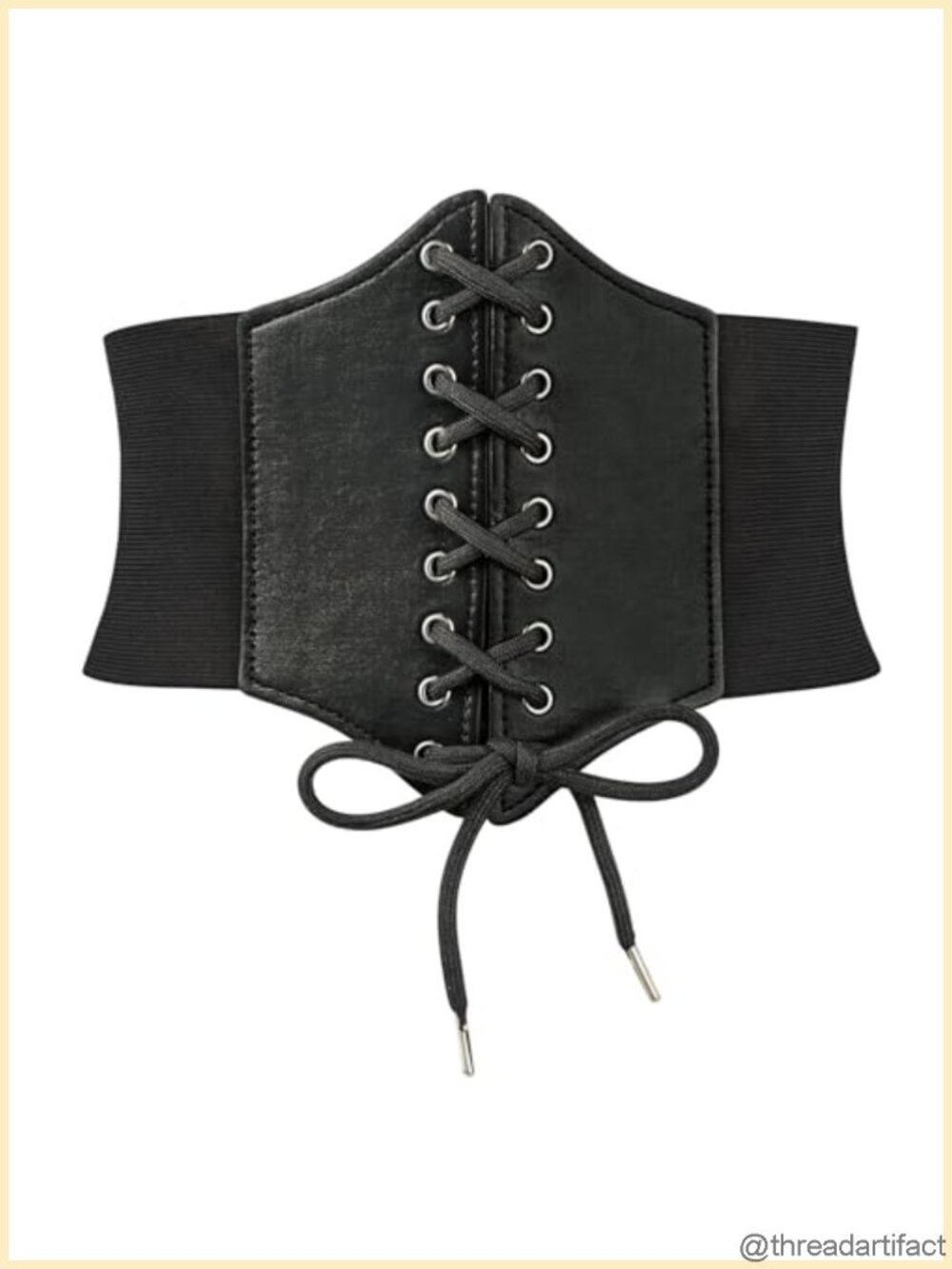 Women's PU Leathe Lace-Up Corset Waist Belt Renaissance Halloween Costume
